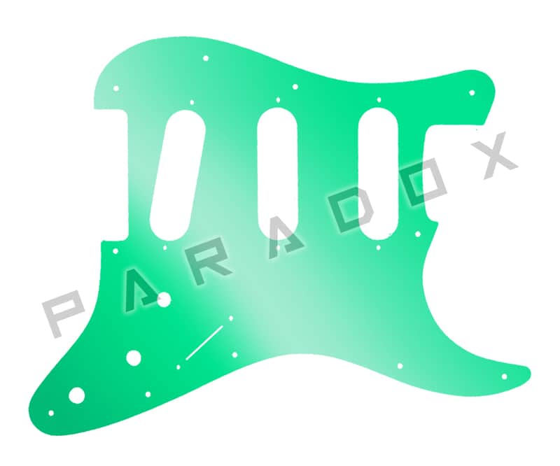 Custom Pickguard For 2000 - Present Made in America Fender Stratocaster Oversized Template with Burns Tri-Sonic Pickups - Green Mirror Acrylic .125" image 1
