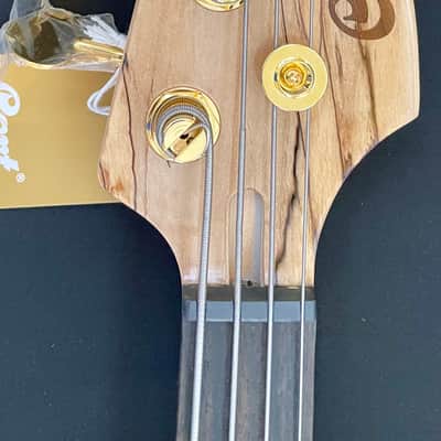 Cort Jeff Berlin Series Rithimic NAT Spalted Maple/Padouk Top 4-String Bass 2010s - Natural image 4