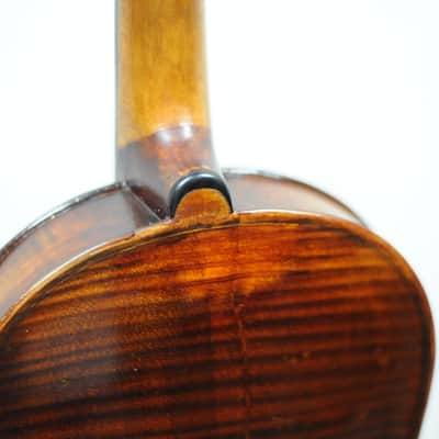 Faux Flamed Full Size Violin or fiddle c. 1900 reparied by Gosparlin of Glendale CA image 14
