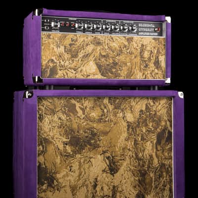 Amplified Nation Bombshell Overdrive 50w Head/1x12 Speaker Cab - Purple Suede & Liquid Gold Leaf #194 image 1