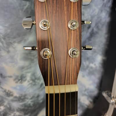 Vintage 1991 Sigma Martin DM-4S by C.F. Martin Acoustic Electric Guitar Korea Sunburst Pro Setup New Strings Original Hard Shell Case image 9
