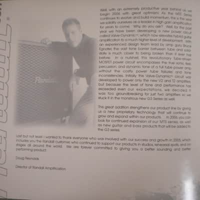Randall Amplifier Catalog 2006 image 3