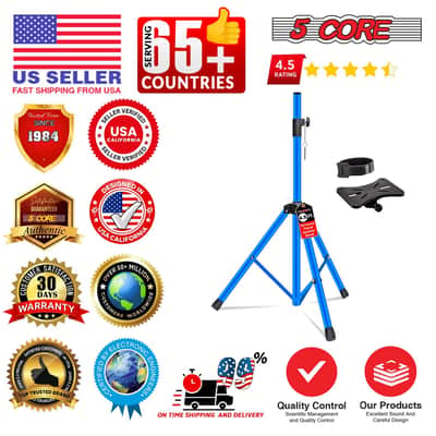 5 Core Speaker Stand Height Adjustable 54" Heavy Duty PA DJ Tripod Studio Monitor Stands image 9