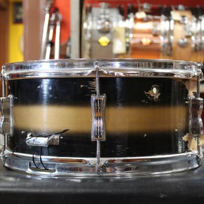 1962 Ludwig Pioneer 6.5x14 Snare Drum in Black & Gold Duco image 2