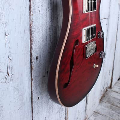 PRS CE 24 Semi Hollow Electric Guitar Quilt Maple Top Fire Red Burst w Gig Bag image 10