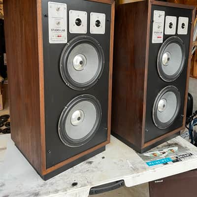 StudioLAB SL-30 Speakers 1980s Dark Brown Wood Stain image 3