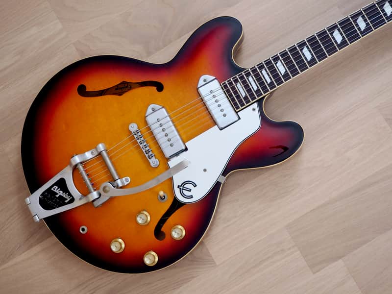 1996 Epiphone Casino '65 VT-VS Vintage Reissue Sunburst w/ Bigsby & Case, Peerless image 1