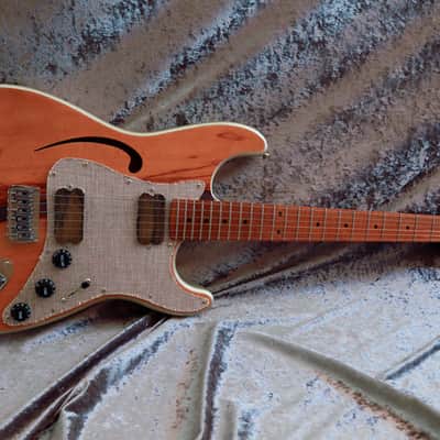 GB Liuteria Traditional Strato semi hollow european walnut relic and resin image 2
