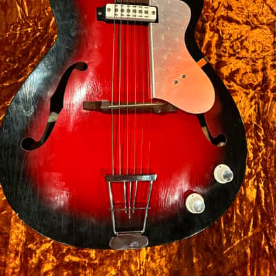 Vintage Eko Modello 100 Archtop 1960's Redburst - Italian Made image 2