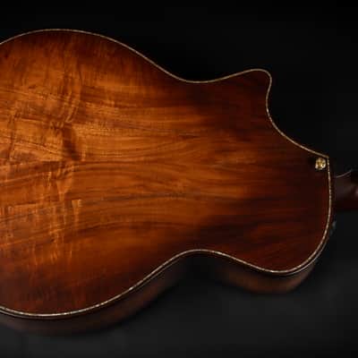 2022 Taylor Builder's Edition K24ce V-Class - Kona Burst | USA All Solid Grand Auditorium Acoustic Guitar Koa Beveled Armrest Cutaway ES-2 Pickup Paua Abalone Purfling | OHSC image 11