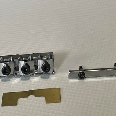 1990's Japan Ibanez RG & S Series Guitar Chrome 1 11/16" Locking Nut & Retainer Bar image 1