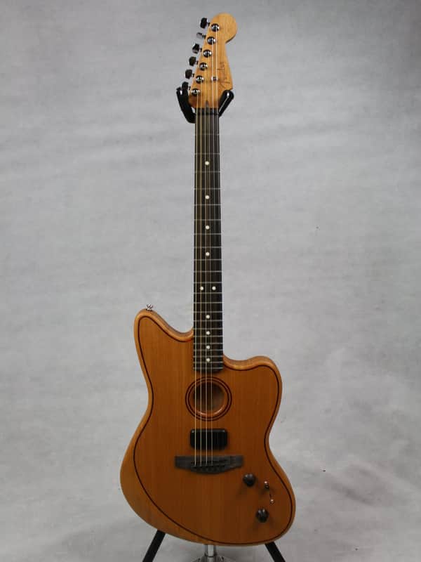 Fender American Acoustasonic Jazzmaster All-Mahogany Ebony Fingerboard Natural w/ Gig Bag image 1