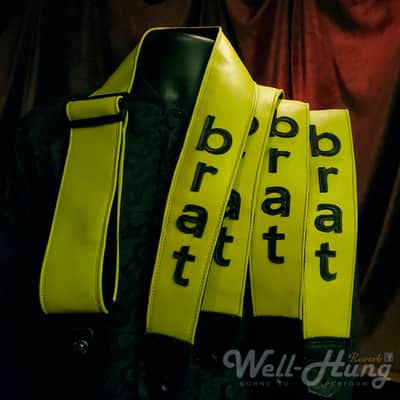 Well-Hung Hootenanny Hero 3" wide padded guitar strap "brat" edition image 4