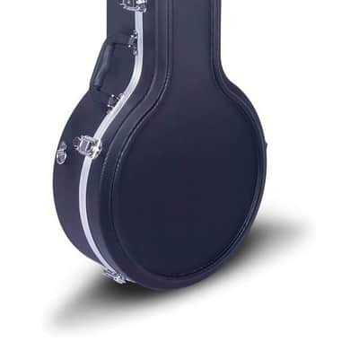 Crossrock ABS Molded Hard Case for 5-Strings Resonator, Gibson Tenor Banjo, Backpack Style, Black image 3