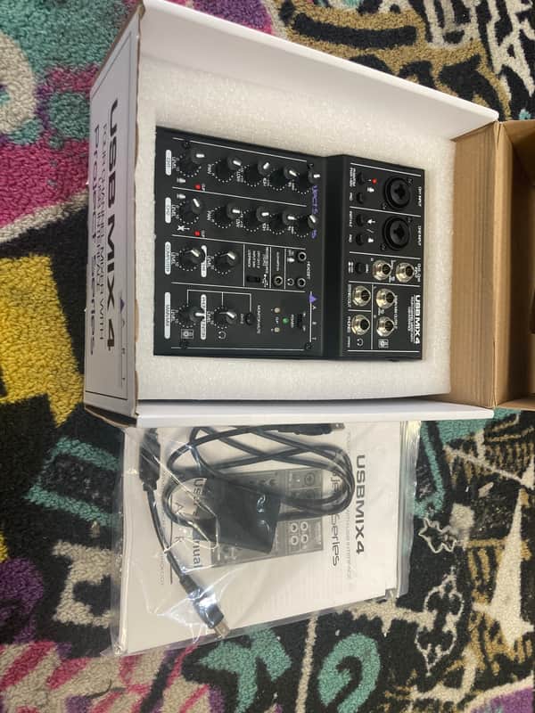 ART USBMIX4 Project Series 4-Channel Mixer with USB Interface 2013 - Present - Black image 1