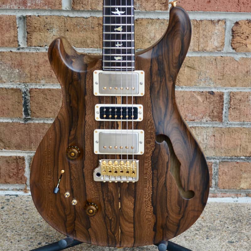 PRS Special Semi-Hollow Lefty Private Stock Ziricote // Black Limba // Brazilian Rosewood image 1