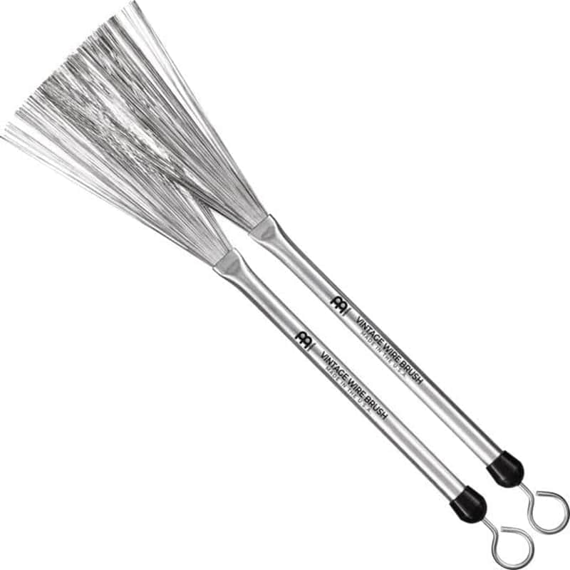Meinl Stick & Brush SB309 Vintage Retractable Wire Brushes w/Aluminum Handle image 1