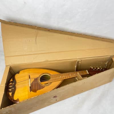 Vintage 1966 Suzuki Japan Neapolitan Bowl Back Model 223 Mandolin and Box image 12