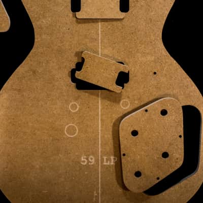 Guitar Templates ~ 59 LP Vintage ~ Poly Coated 1/2" MDF ~ CNC Router Set w/ Neck image 10