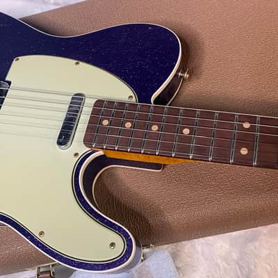 NEW! Fender Custom Shop Flamethrower Telecaster Custom - Journeyman Relic - Modern Specs - Texas Special Pick-Ups - AAAA Flamed Neck - Purple Sparkle - Authorized Dealer - 7.6lbs - G06941 image 2