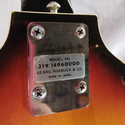 Sears Vintage 1960s Violin Bass Guitar Made in Japan 1960s Tobacco Burst image 12