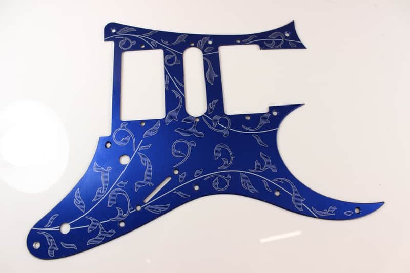 Blue Tree of Life Anodized Aluminum pickguard fits Ibanez (tm) RG550 Jem RG HSH image 1