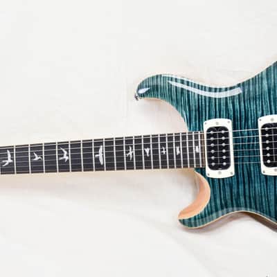 PRS SE Custom 24 Lefty Slate Blue (Natural Back) (s/n: 9249) image 4