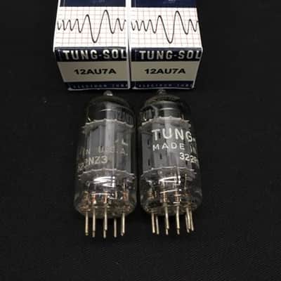 MATCHED PAIR TUNG SOL 12AU7A Vintage AUDIO Vacuum Tubes TESTED 8.9260 image 1