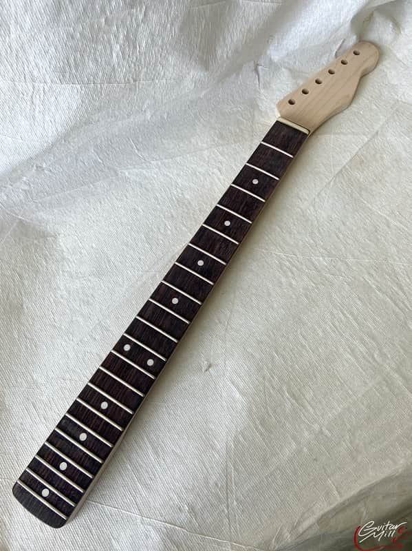 Guitar Mill T-Style Replacement Neck / 2 pc. Maple & Indian Rosewood / ROUND HEEL / Chunky C / Compound Radius / Bone Nut (#GIN-3467) image 1