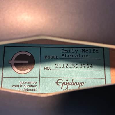 Epiphone Emily Wolfe Signature Sheraton 2021 - 2023 - Stealth Black image 18
