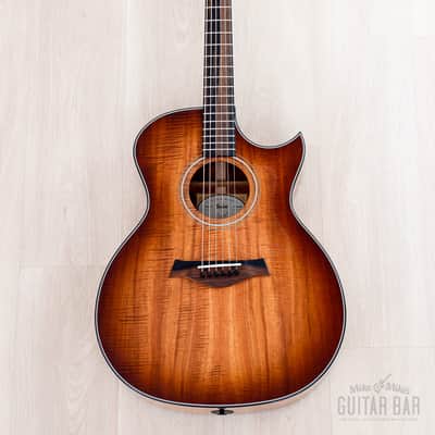 2022 Taylor Custom Grand Auditorium Acoustic Electric Guitar Flame Koa w/ Florentine Cutaway, Short Scale image 2