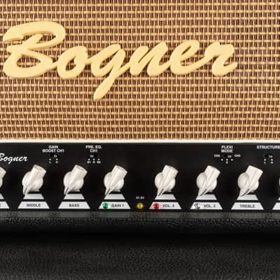 2005 Bogner Ecstasy 101B Top with Bogner 412ST Cab - Black | USA Boutique 3-Channel 100/50-Watt EL34 Tube Guitar Half Stack Amp Head Box with Class A/AB Switch image 5
