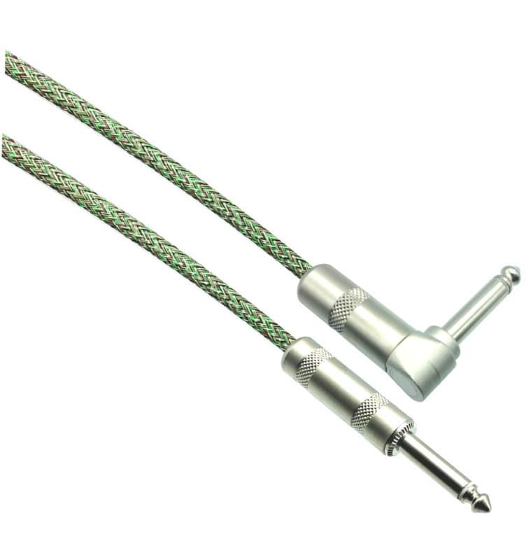 JUNGLE Designer Series Guitar Cables  - 1/4" Straight to Right Angle - 2 ft. image 1