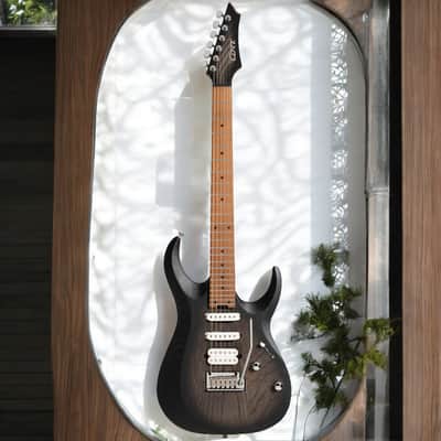 Cort X700OPBB X Series 700 Triality Electric Guitar. Open Pore Black Burst image 1
