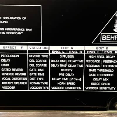 Behringer DSP1000P Virtualizer Pro Multi-Effects Processor image 12
