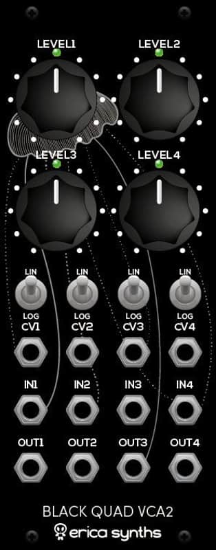 ERICA SYNTHS BLACK QUAD VCA2 : BRAND NEW :  [DETROIT MODULAR] image 1