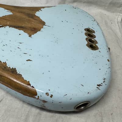 Fender USA Custom Shop '55 1955 Precision Bass Relic 4-string P-Bass with COA + Case 2020 - Sonic Blue / Roasted Maple neck image 20