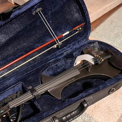 Cremona Cremona SV-180BKE Premier Student Electric Violin Outfit 4/4 Metallic Black image 3