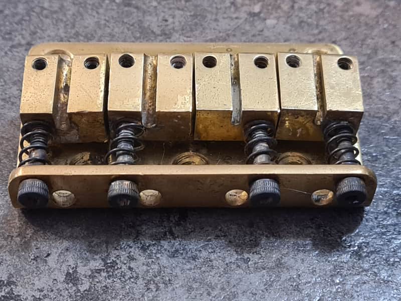 Vintage Mighty Mite Bass Bridge 1970s 1980s Kahler - Brass image 1