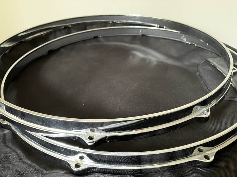 18" 10 Lug  Gretsch Die Cast Hoop Rims Hoops,  Pair for Floortom image 1