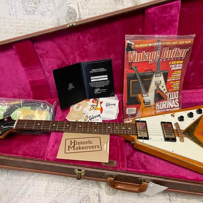 2008 #1 of 100 Gibson 50th Anniversary 1958 Korina Flying V First Ever Made In Custom Shop One of Historic Makeover Kim LaFleur’s Favorite Creations! image 7