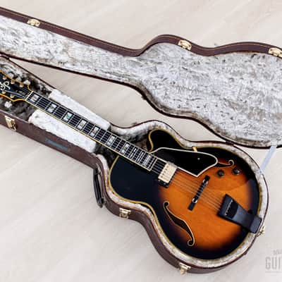 1988 Ibanez JP20 Joe Pass Signature Archtop Electric Guitar Sunburst w/ Super 58, Case image 19