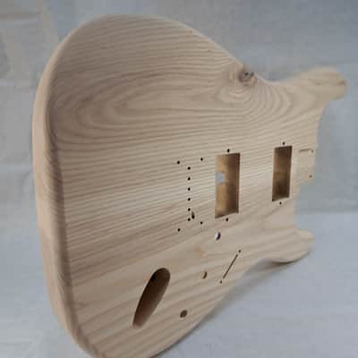 Unfinished Ash HxH Hardtail guitar body - fits Fender Strat Stratocaster necks J2421 image 5