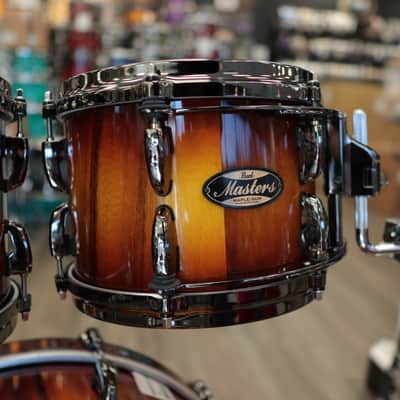Pearl Limited Edition Masters Maple/Gum 4-Piece Shell Pack 10/12/16/22 (Gloss HoneyBurst over Brazilian Saman) image 5