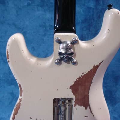 Custom Strat Nitro White Relic "Stars & Skull" 2018 image 15