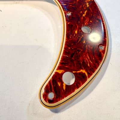 Vintage ‘60’s Style Celluloid Nitrate Tortoise Fender Precision Bass Pickguard Celluloid Tortoiseshell Custom Relic'd image 6