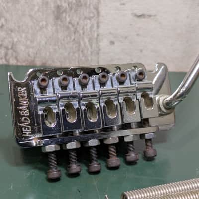 Vintage Floyd Rose FRT-2 Fernandes Headbanker 80's Chrome image 3