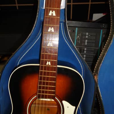 vintage Harmony Stella H+-6130 acoustic guitar with chipboard case image 4