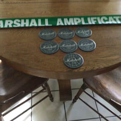 Marshall Vintage Silver Jubilee coasters and Marshall Amplification sticker 1987 image 7