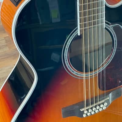 Takamine GJ72CE-12BSB 12-string Acoustic-electric Guitar - Brown Sunburst image 3